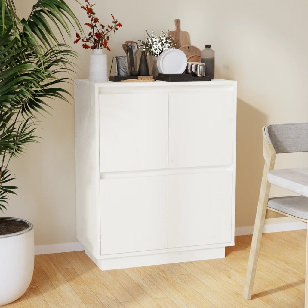 Servantă Ă 60X34X75 Cm Din Lemn Masiv De Pin