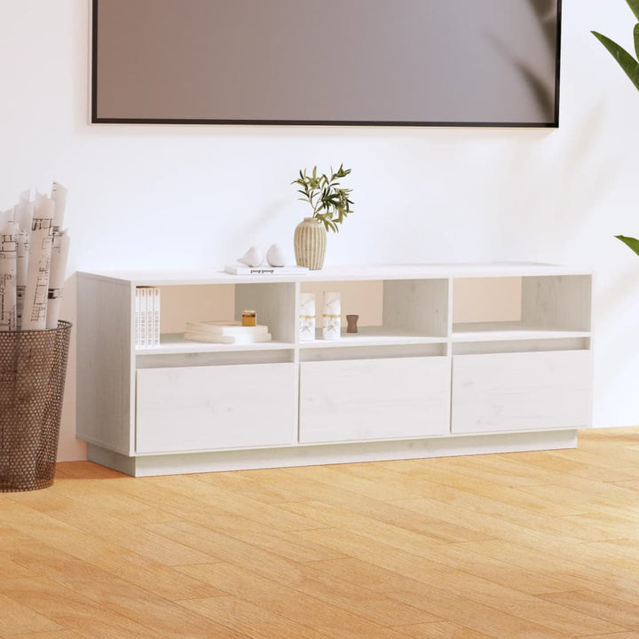 Comodă Tv, 140X37X50 Cm, Lemn Masiv De Pin
