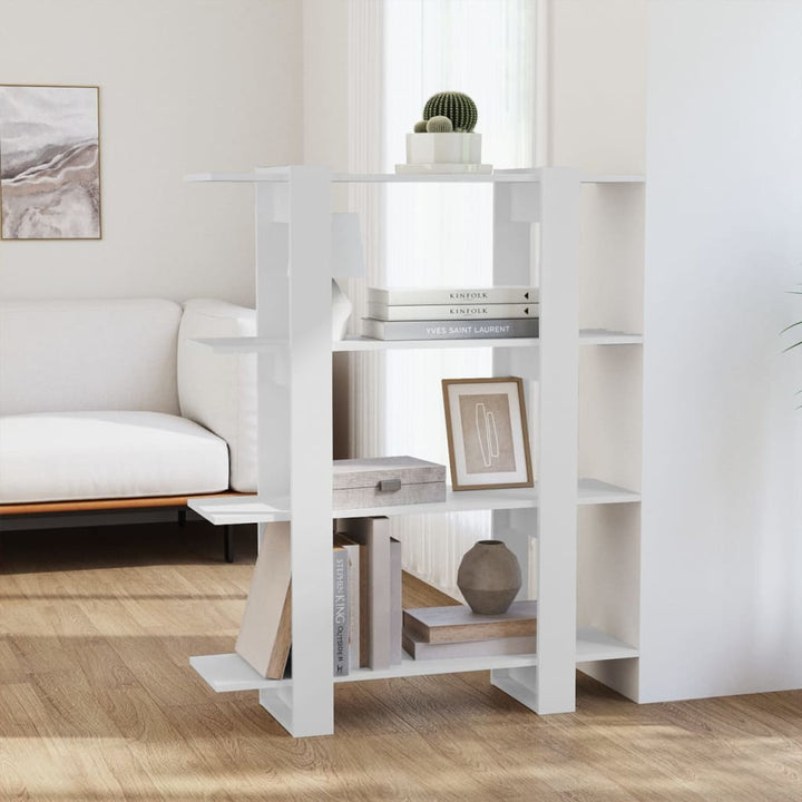 Bibliotecă/Separator Cameră, Stejar Maro, 100X30X123,5 Cm