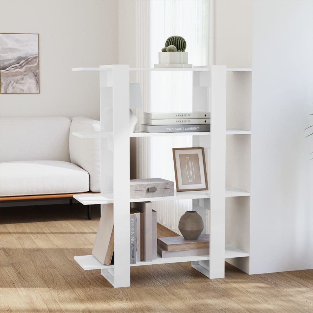 Bibliotecă/Separator Cameră, Stejar Maro, 100X30X123,5 Cm