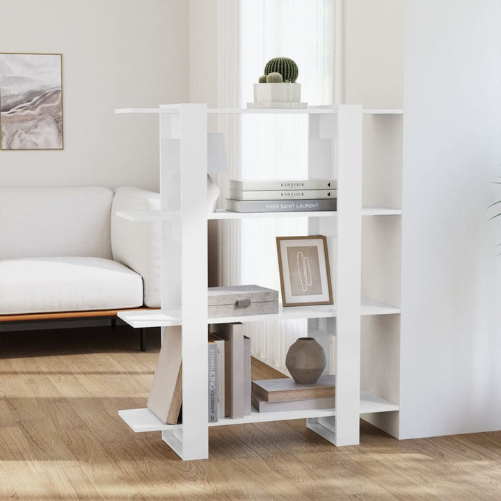 Bibliotecă/Separator Cameră, Stejar Maro, 100X30X123,5 Cm