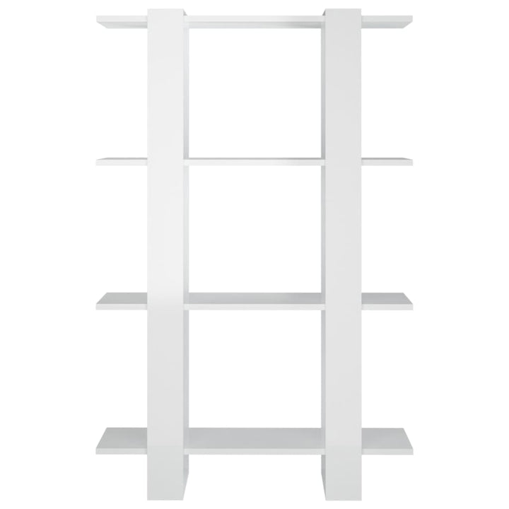 Bibliotecă/Separator Cameră, Alb Extralucios, 80X30X123,5 Cm