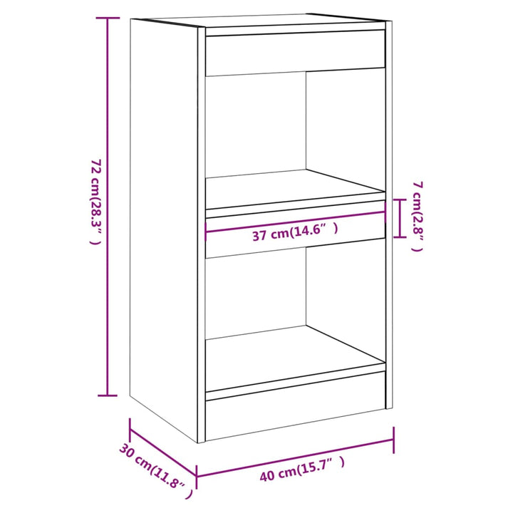 Bibliotecă/Separator Cameră, , 40X30X72 Cm