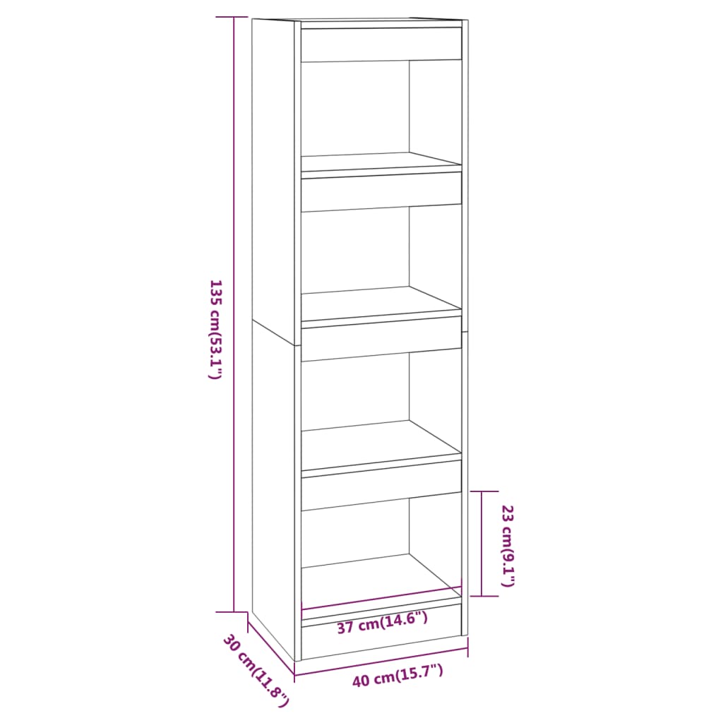 Bibliotecă/Separator Cameră, , 40X30X135 Cm