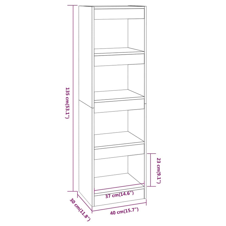 Bibliotecă/Separator Cameră, , 40X30X135 Cm