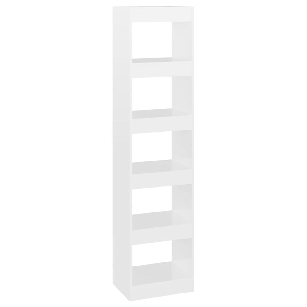 Bibliotecă/Separator Cameră, Alb Extralucios, 40X30X166 Cm