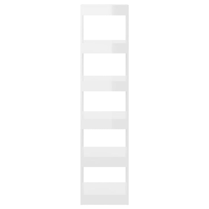 Bibliotecă/Separator Cameră, Alb Extralucios, 40X30X166 Cm