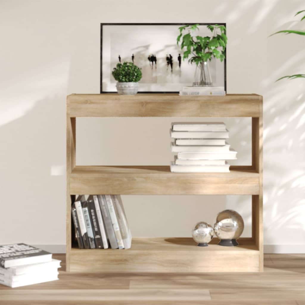 Bibliotecă/Separator Cameră, Alb Extralucios, 80X30X96 Cm, Pal