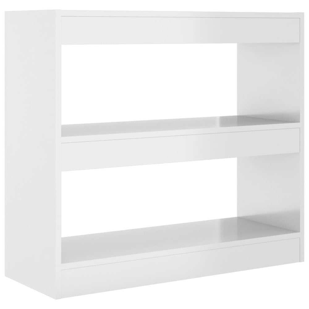 Bibliotecă/Separator Cameră, Alb Extralucios, 80X30X96 Cm, Pal