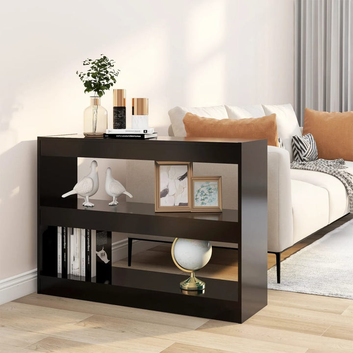 Bibliotecă/Separator Cameră, Alb Extralucios, 100X30X72 Cm