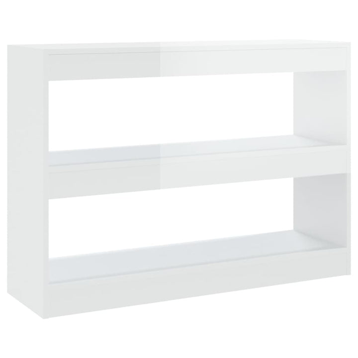 Bibliotecă/Separator Cameră, Alb Extralucios, 100X30X72 Cm