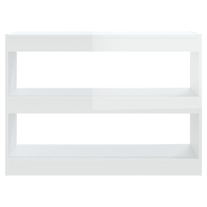 Bibliotecă/Separator Cameră, Alb Extralucios, 100X30X72 Cm