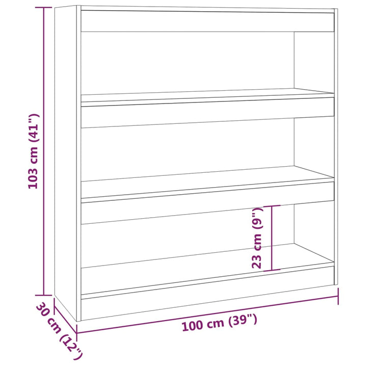Bibliotecă/Separator Cameră, , 100X30X103 Cm