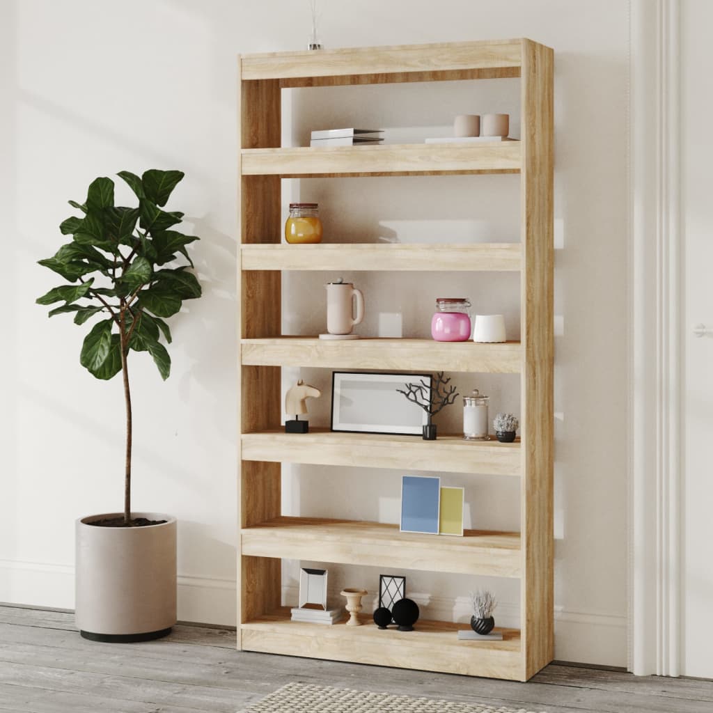 Bibliotecă/Separator Cameră , 100X30X198 Cm Lemn