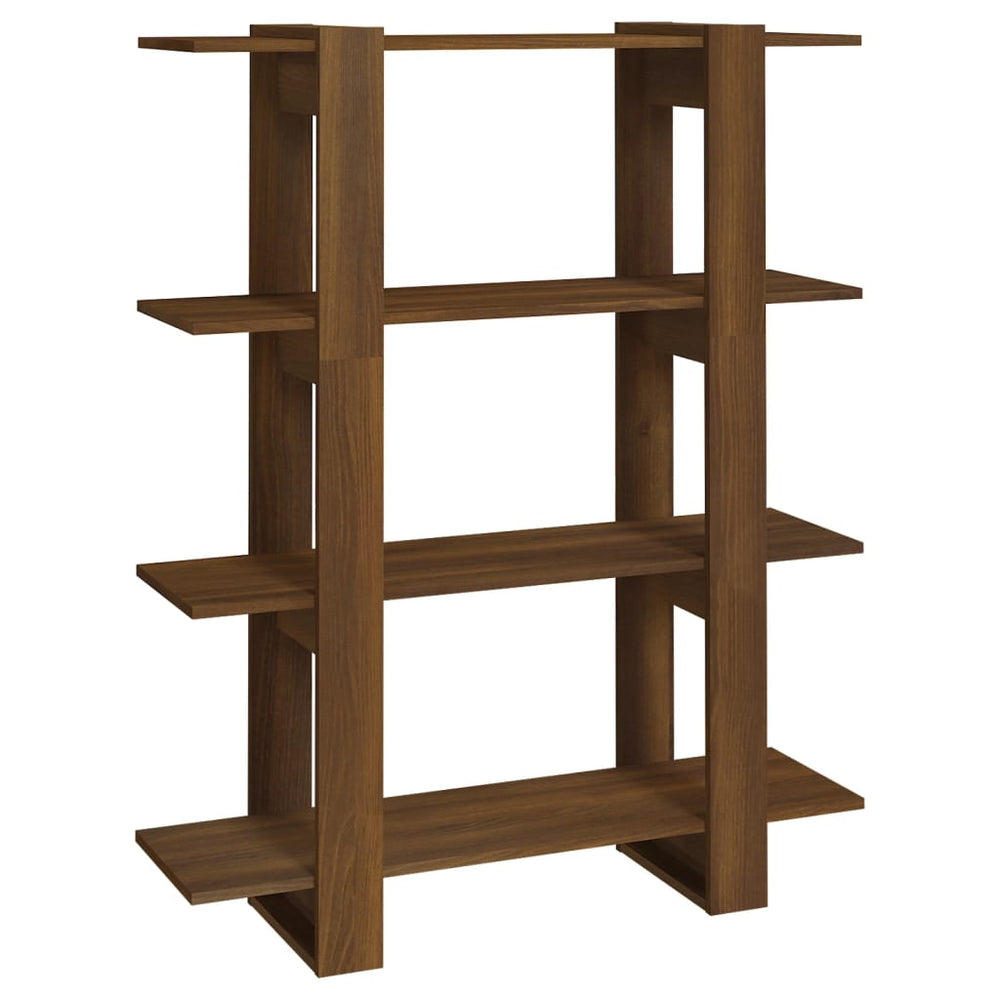 Bibliotecă/Separator Cameră, Stejar Maro, 100X30X123,5 Cm