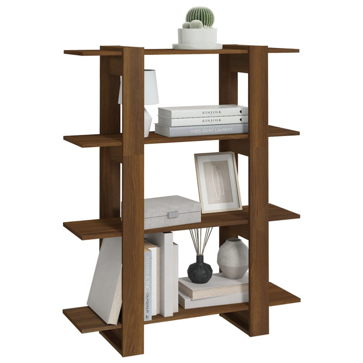 Bibliotecă/Separator Cameră, Stejar Maro, 100X30X123,5 Cm