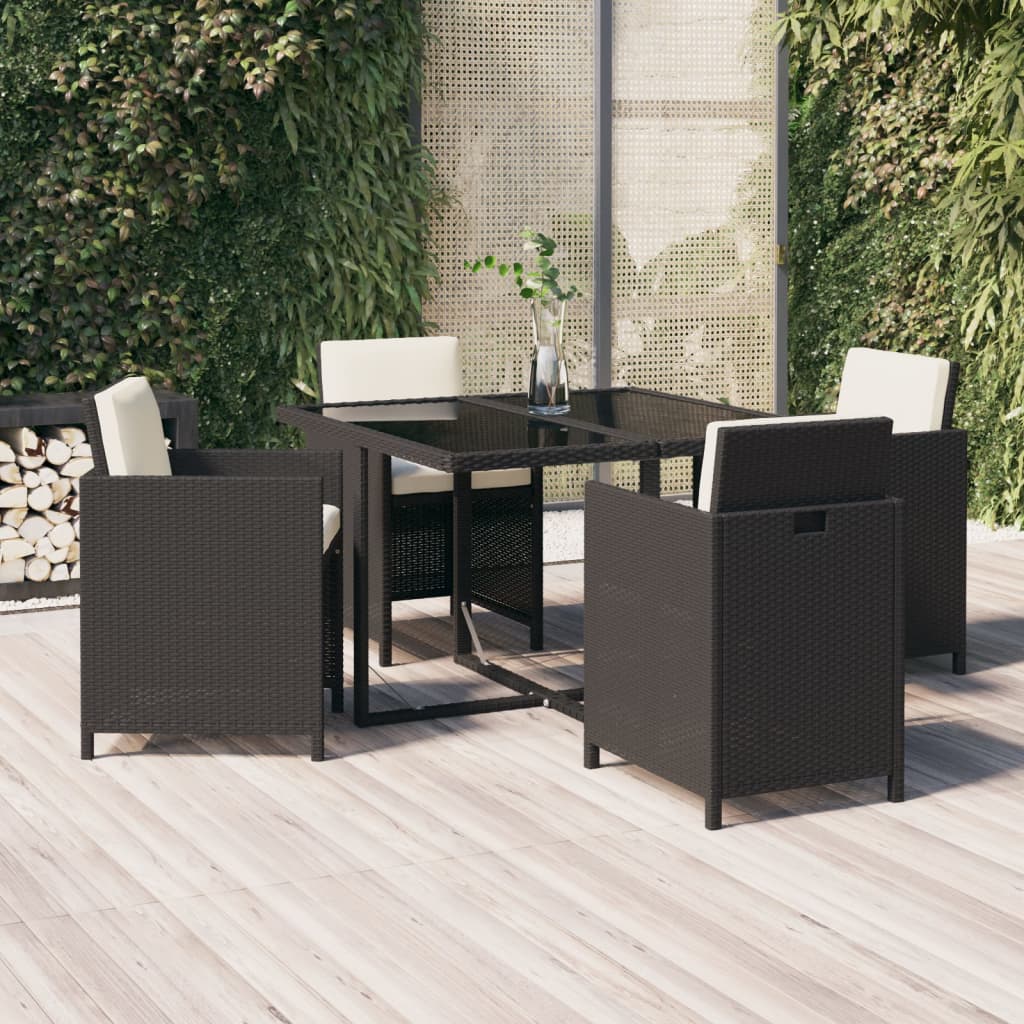 Set Mobilier De Exterior Cu Perne 13 Piese, , Poliratan