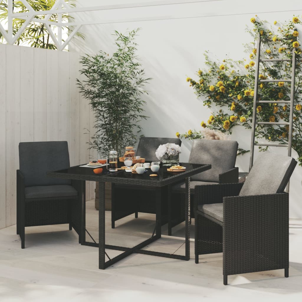 Set Mobilier De Exterior Cu Perne 13 Piese, , Poliratan