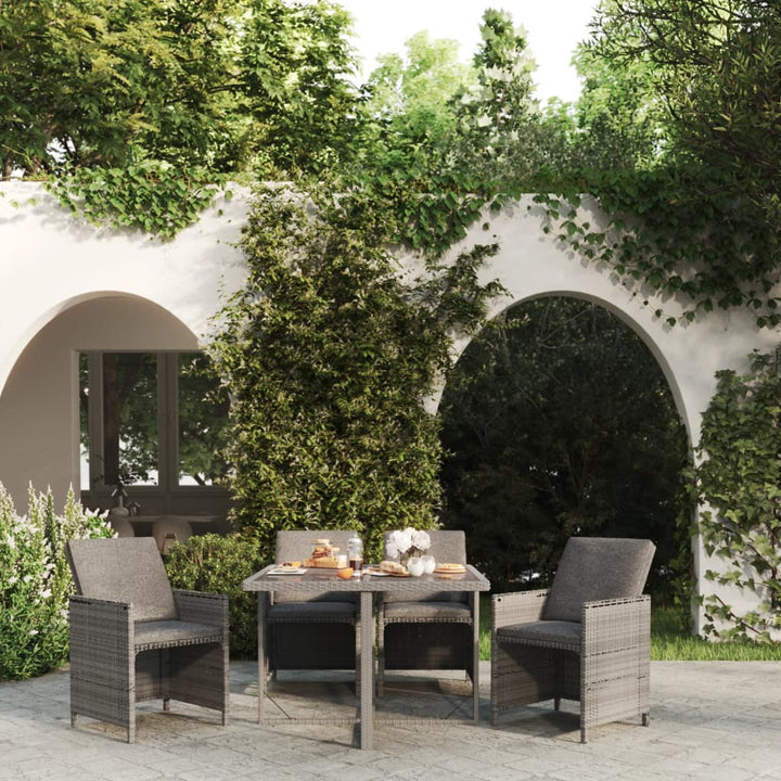 Set Mobilier De Exterior Cu Perne 13 Piese, , Poliratan