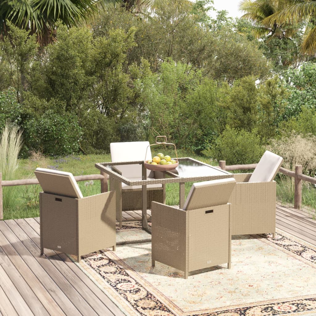 Set Mobilier De Exterior Cu Perne 13 Piese, , Poliratan