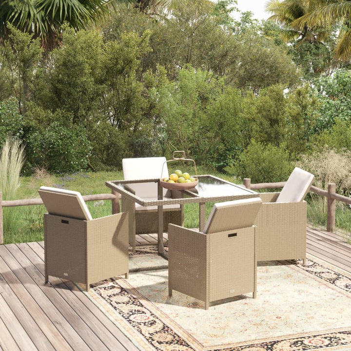 Set Mobilier De Exterior Cu Perne 13 Piese, , Poliratan
