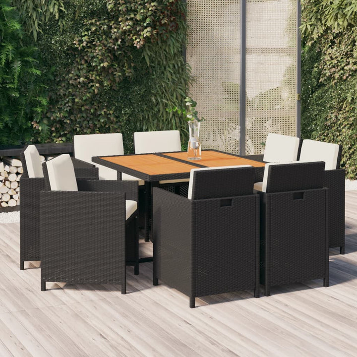 Set Mobilier De Exterior Cu Perne 13 Piese, , Poliratan