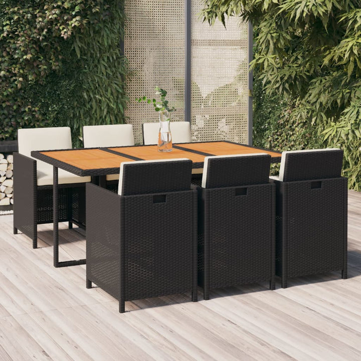 Set Mobilier De Exterior Cu Perne 13 Piese, , Poliratan