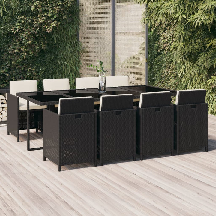 Set Mobilier De Exterior Cu Perne 13 Piese, , Poliratan