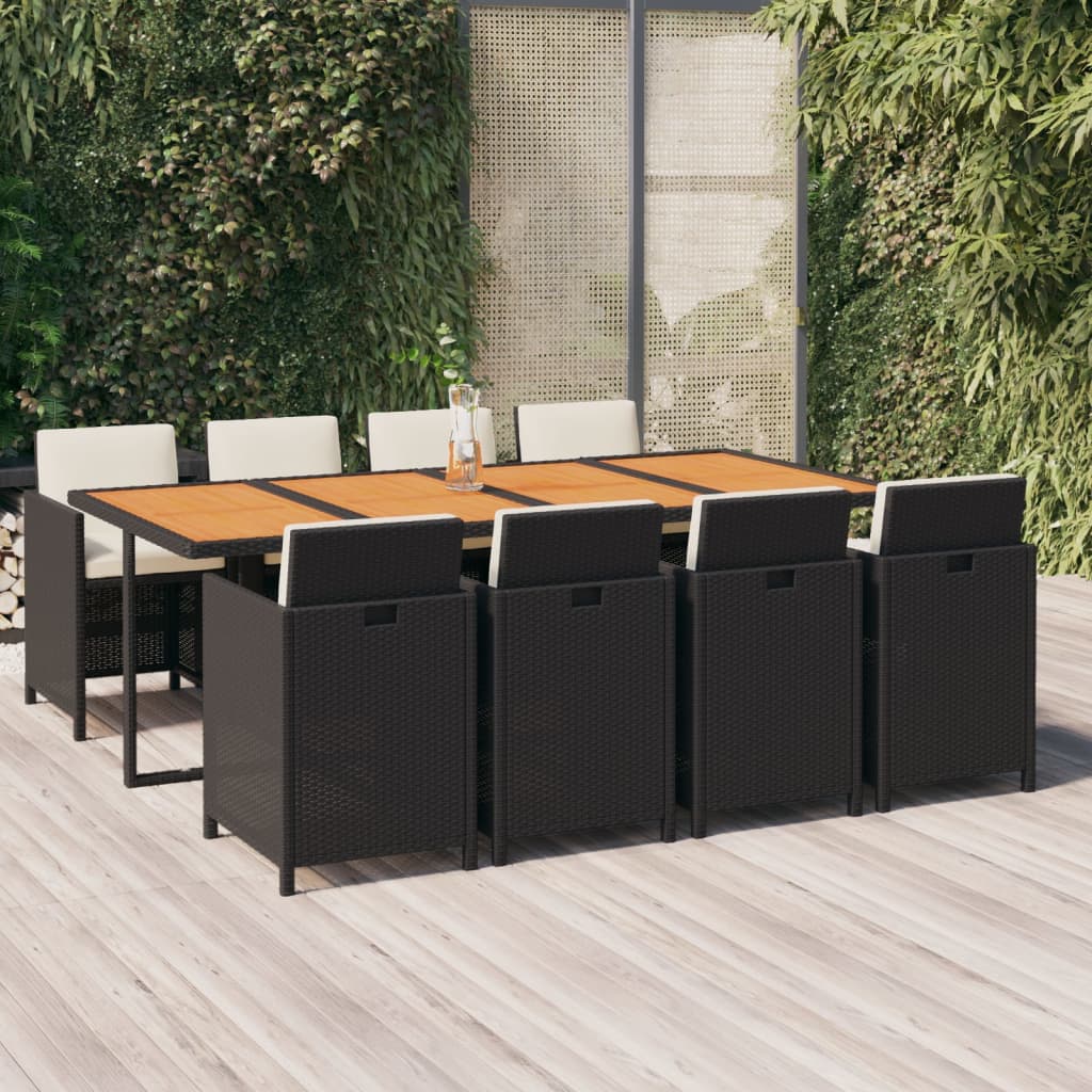 Set Mobilier De Exterior Cu Perne 13 Piese, , Poliratan