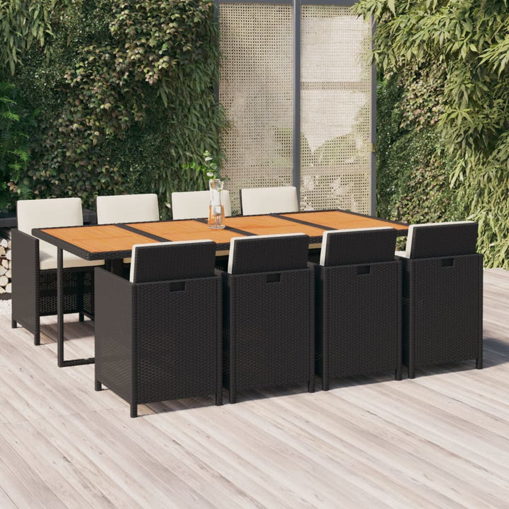 Set Mobilier De Exterior Cu Perne 13 Piese, , Poliratan