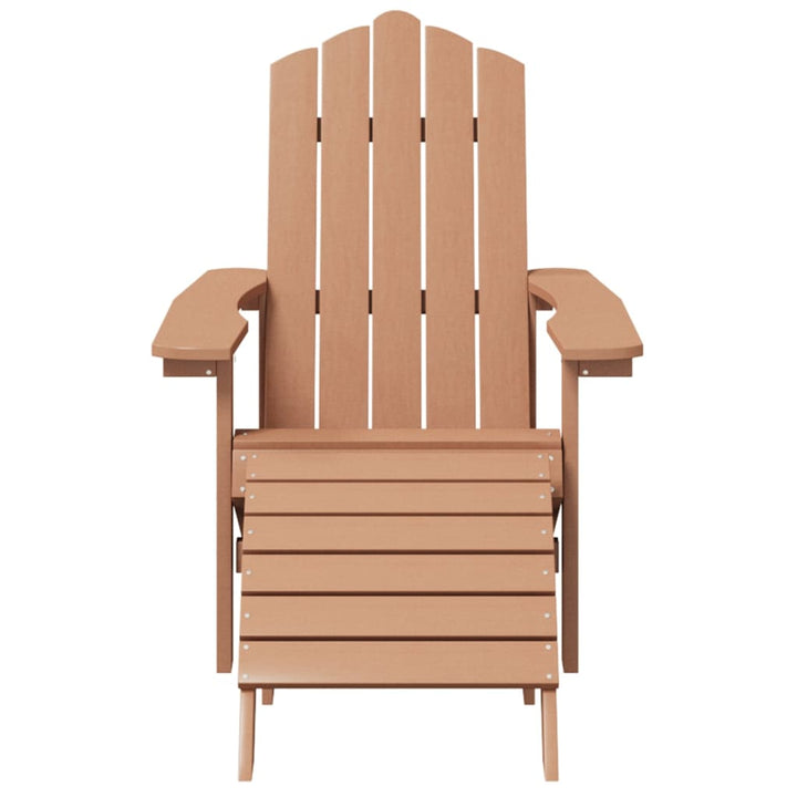Scaun De Grădină Adirondack Cu Masă Și Taburet, , Hdpe