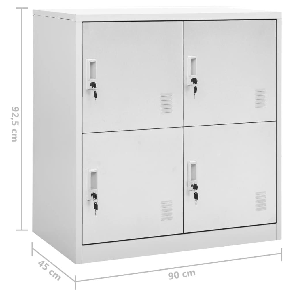 Dulapuri Vestiar, 2 Buc., , 90X45X92,5 Cm, Oțel Gri Deschis