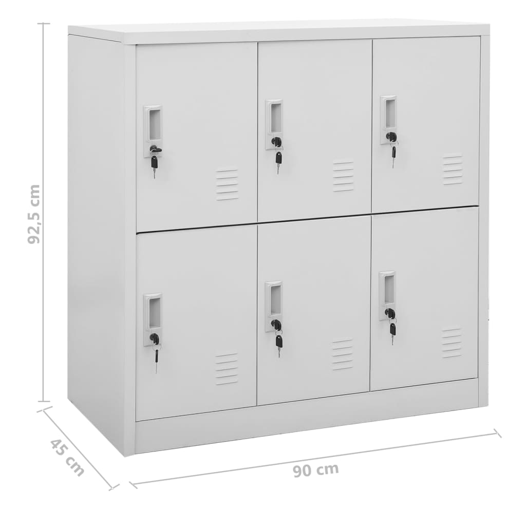 Dulapuri Vestiar, 2 Buc., , 90X45X92,5 Cm, Oțel Gri Deschis