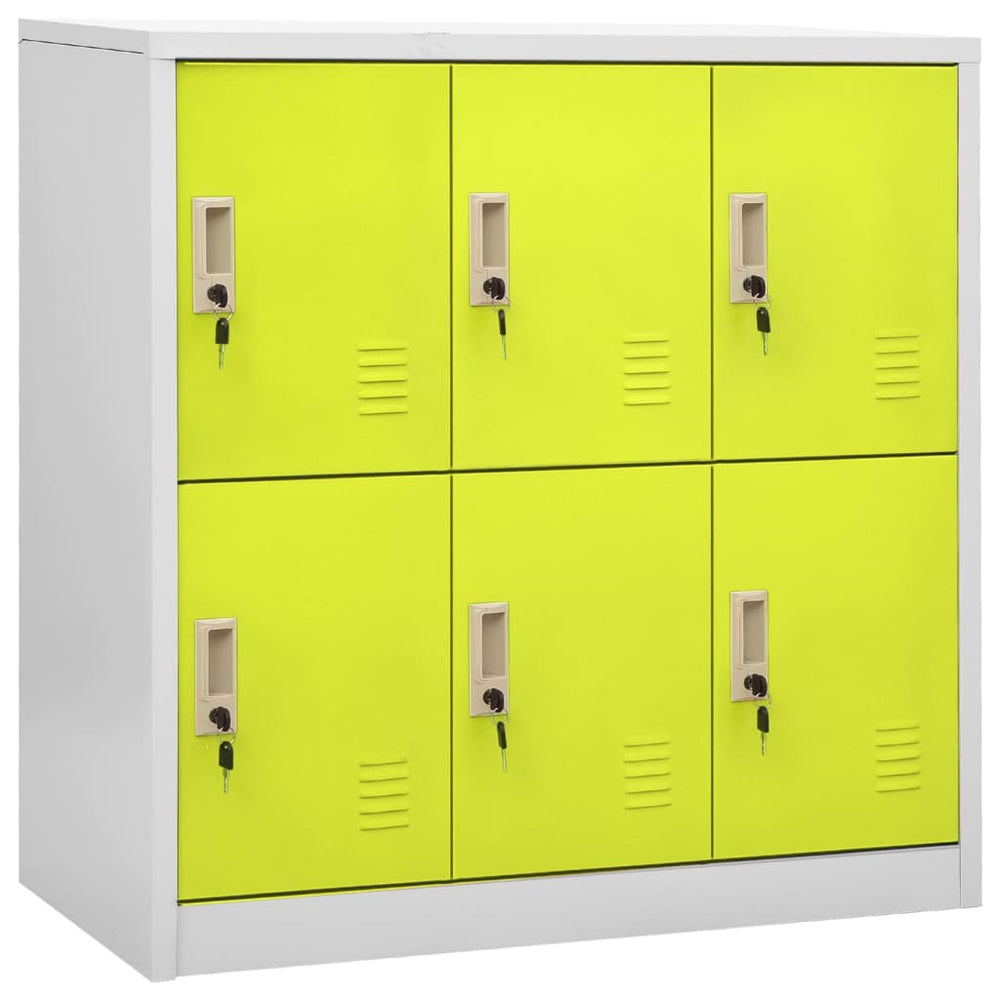 Dulapuri Vestiar 2 Buc. 90X45X92,5 Cm Oțel Gri Deschis Și Verde
