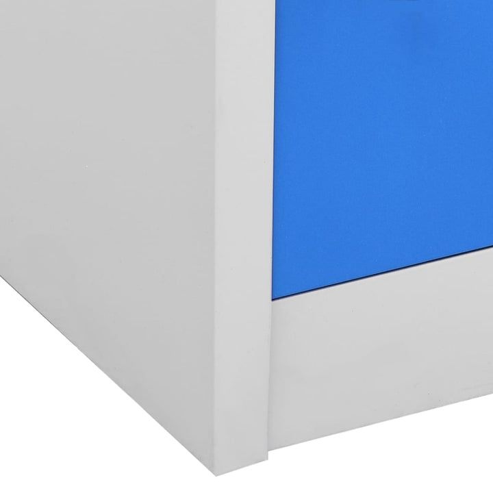 Dulapuri Vestiar 5 Buc. Gri Deschis/Albastru 90X45X92,5 Cm Oțel Gri Deschis Și Albastru
