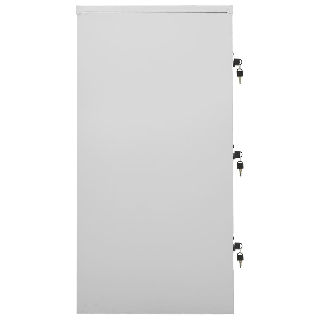 Dulapuri Vestiar 2 Buc. Gri Deschis/Albastru 90X45X92,5 Cm Oțel Gri Deschis Și Albastru
