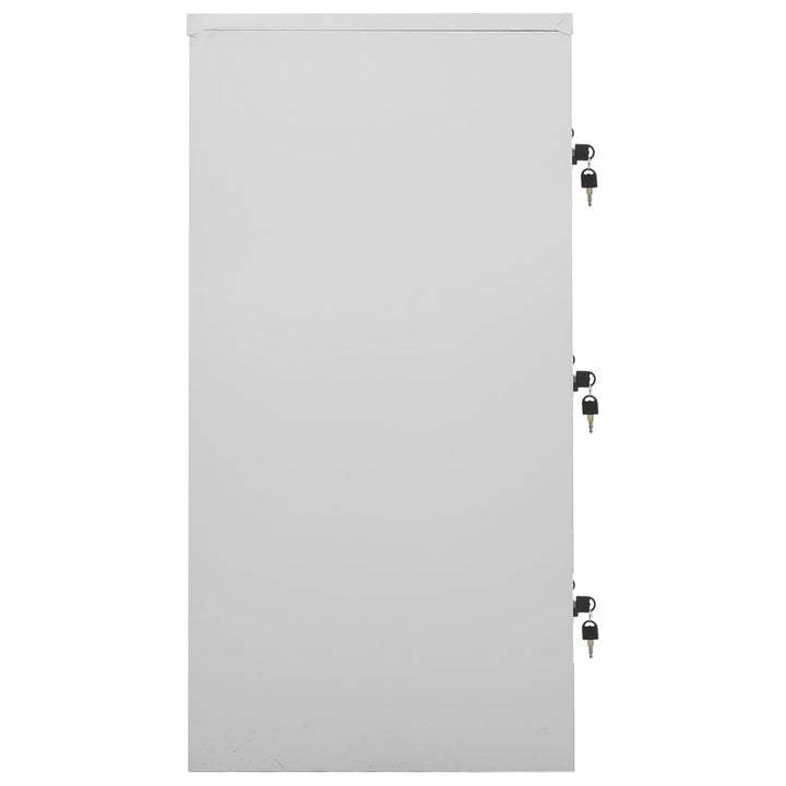 Dulapuri Vestiar 2 Buc. Gri Deschis/Albastru 90X45X92,5 Cm Oțel Gri Deschis Și Albastru