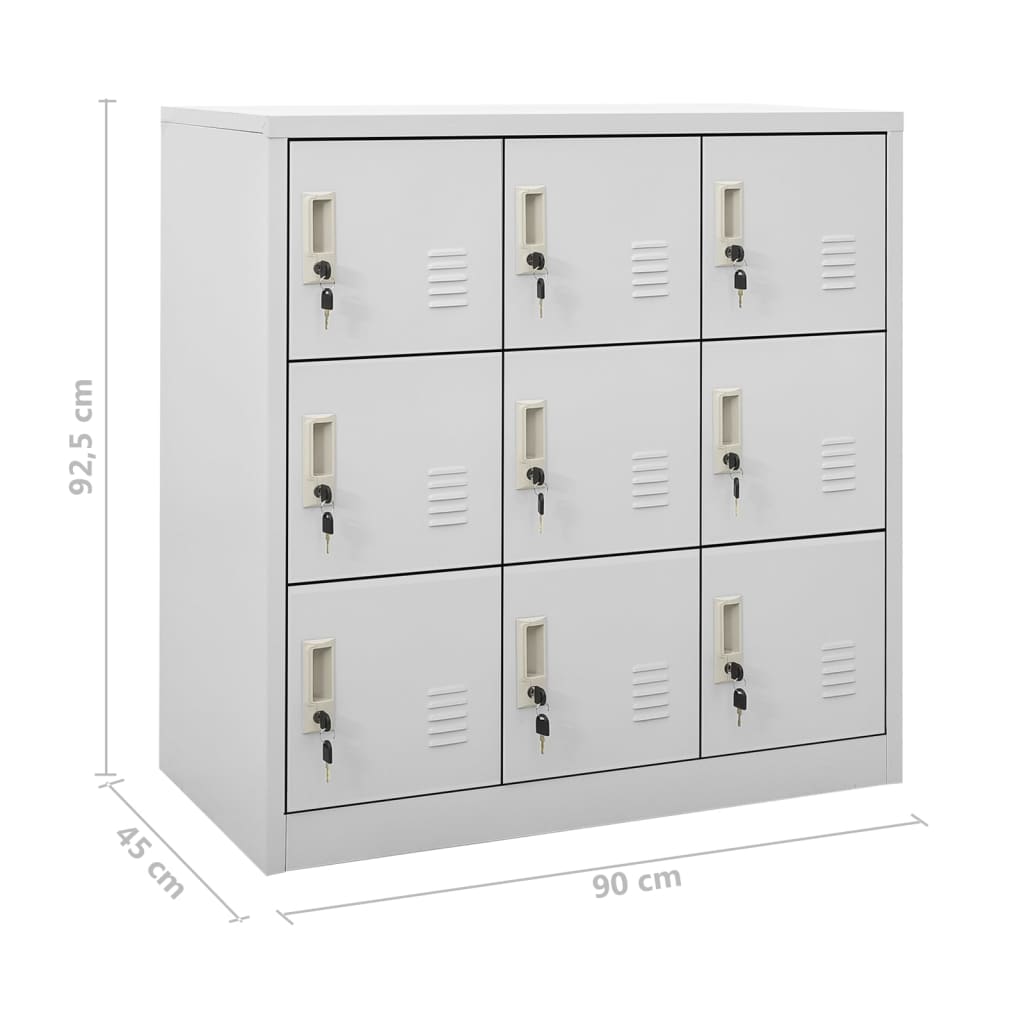 Dulapuri Vestiar 5 Buc. 90X45X92,5 Cm Oțel Gri Deschis