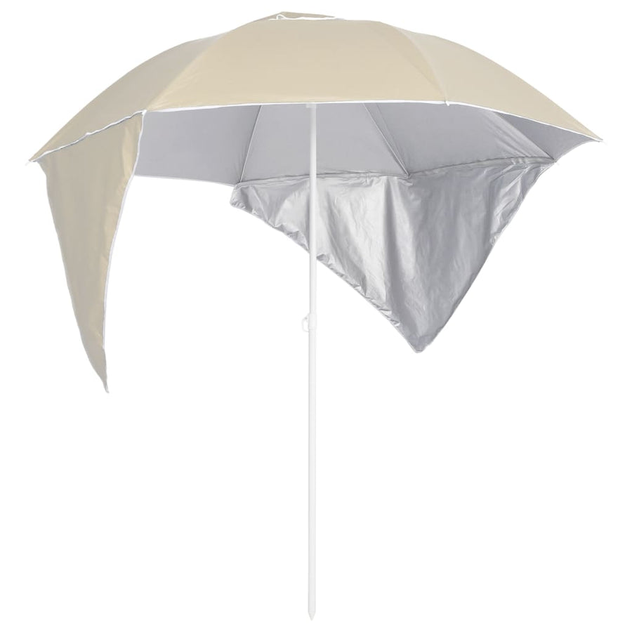 Umbrelă Soare De Plajă Cu Pereți Laterali, , 215 Cm