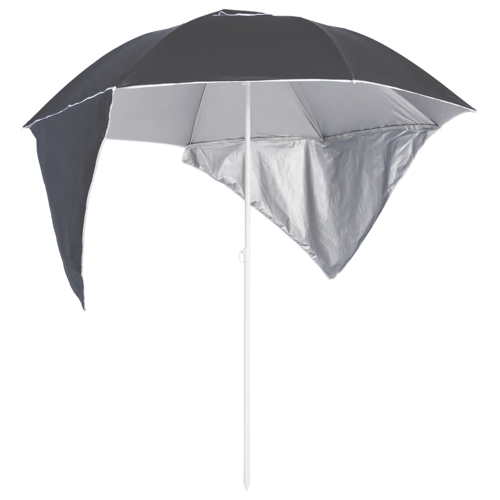 Umbrelă Soare De Plajă Cu Pereți Laterali, , 215 Cm