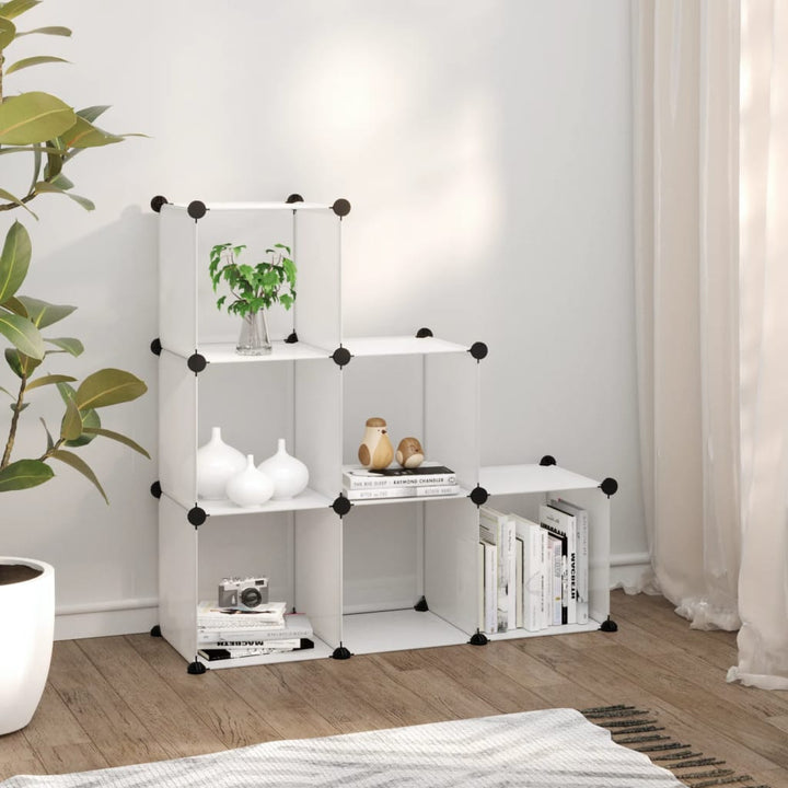 Organizator Cub De Depozitare Cu Uși, 12 Cuburi, Negru, Pp