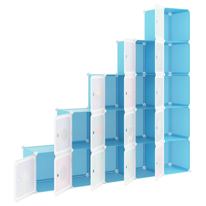Dulap De Depozitare Cub Pentru Copii, 15 Cuburi, , Pp