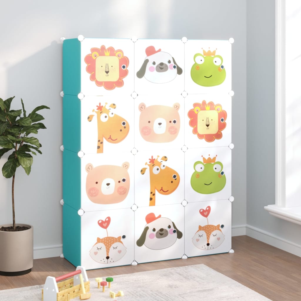 Dulap De Depozitare Cub Pentru Copii, 12 Cuburi, , Pp