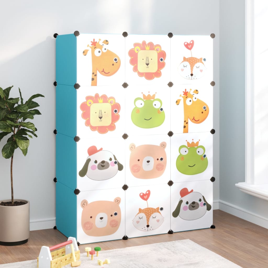 Dulap De Depozitare Cub Pentru Copii, 12 Cuburi, , Pp