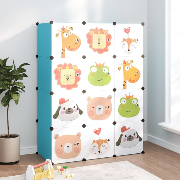 Dulap De Depozitare Cub Pentru Copii, 12 Cuburi, , Pp
