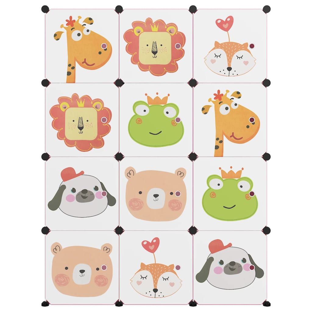 Dulap De Depozitare Cub Pentru Copii, 12 Cuburi, , Pp