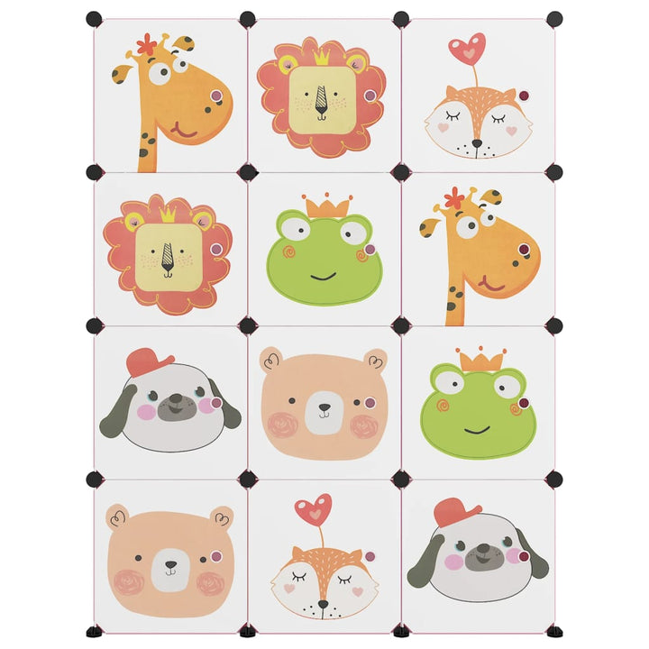 Dulap De Depozitare Cub Pentru Copii, 12 Cuburi, , Pp