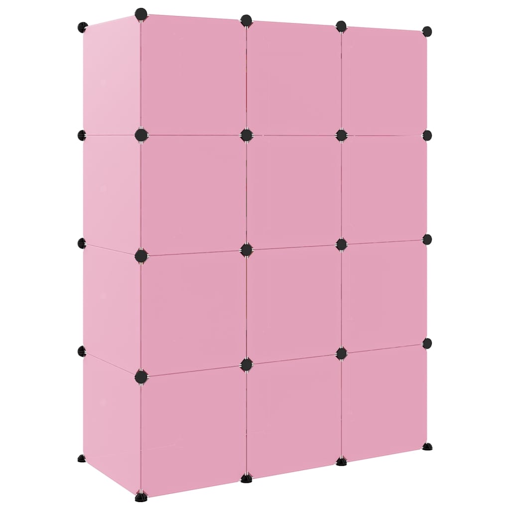 Dulap De Depozitare Cub Pentru Copii, 12 Cuburi, , Pp