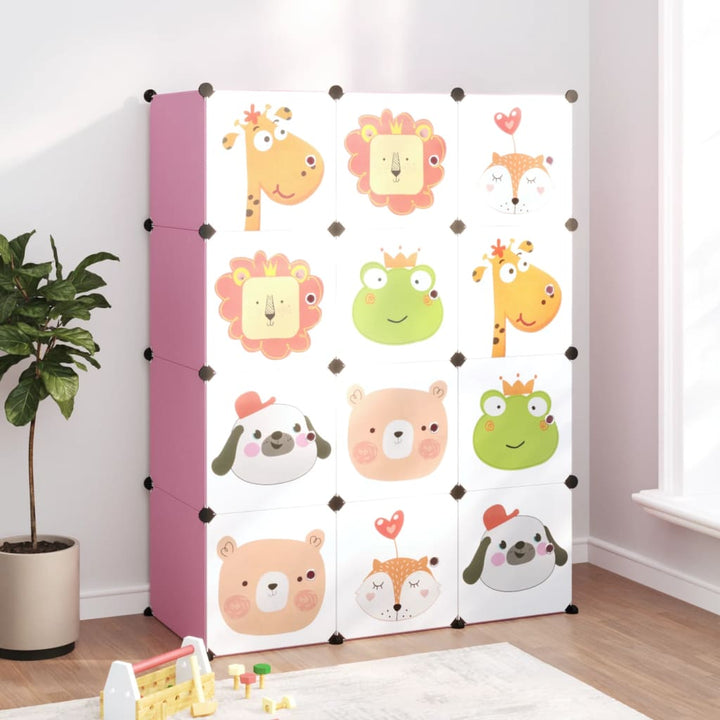 Dulap De Depozitare Cub Pentru Copii, 12 Cuburi, , Pp