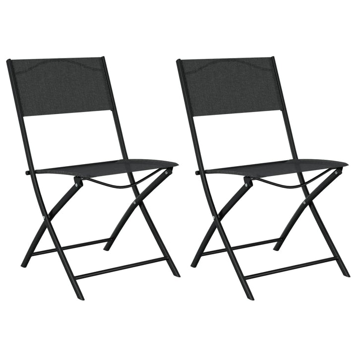 Set Mobilier Bistro, 3 Piese, Negru, Oțel